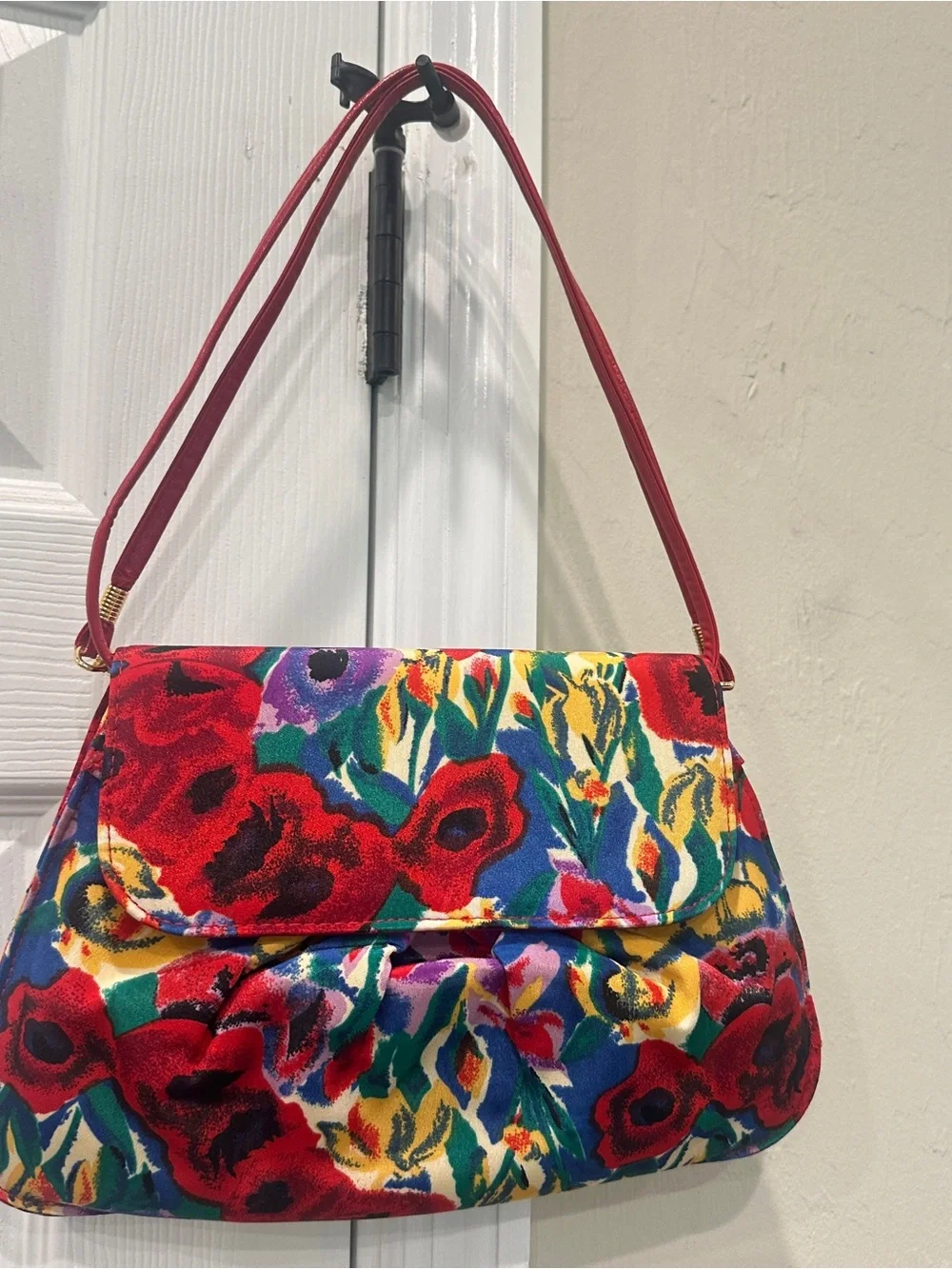 J. Renee’ Red Floral Crossbody / Clutch Bag